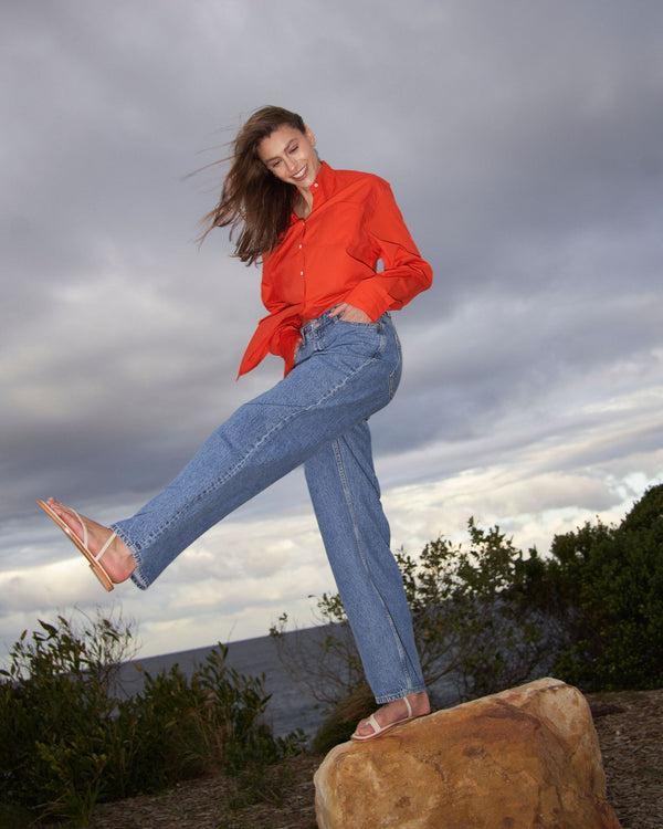 Clark Jeans Donna Baggy Jeans - Stream Sky Retro