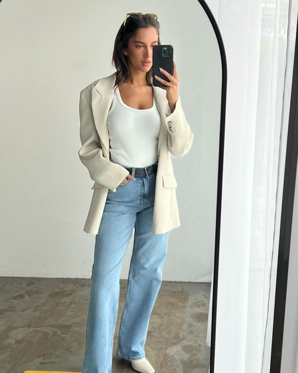 clark jeans Echo Straight Jeans TALL - Bay Blue Jay