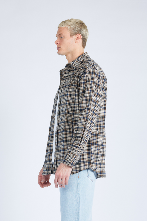 Clark Jeans Frank Worker Shirt - Ocean Check