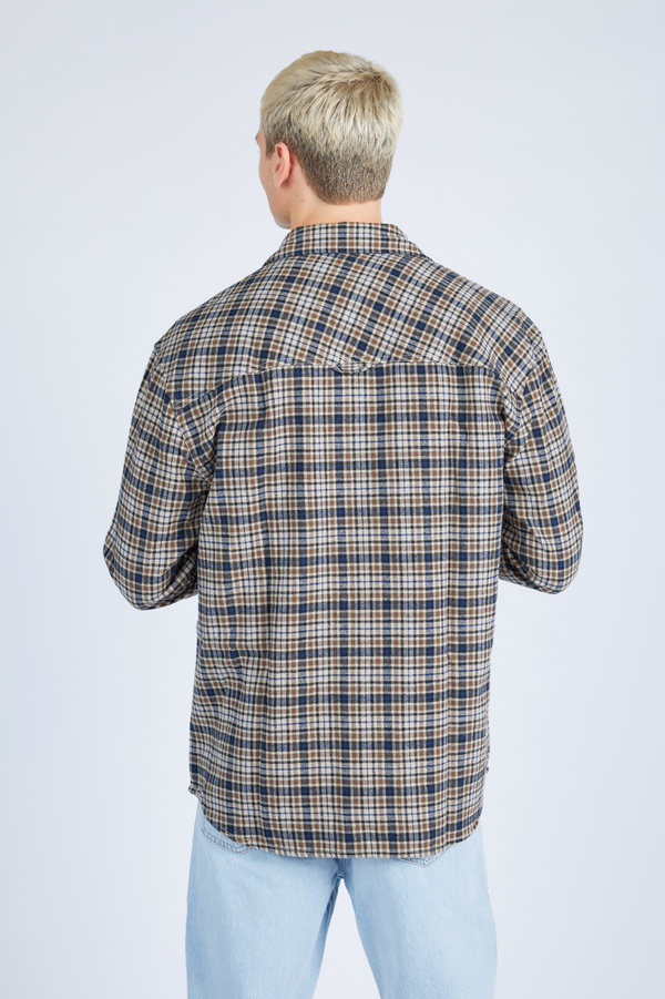 Clark Jeans Frank Worker Shirt - Ocean Check
