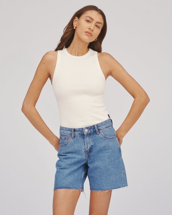 Clark Jeans Hill Shorts - Stream Sky Retro Raw Hem