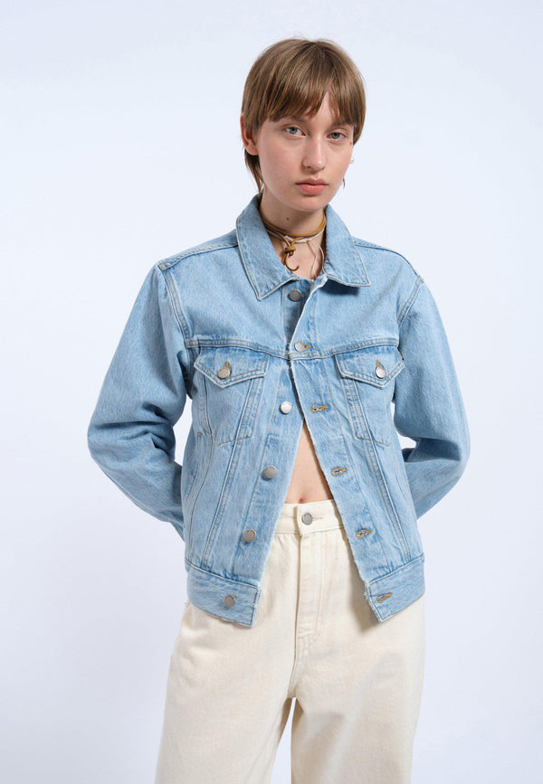 clark jeans Joey Trucker Jacket - Stream Light Retro