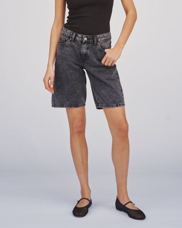 Clark Jeans Lea Shorts - Marble Black