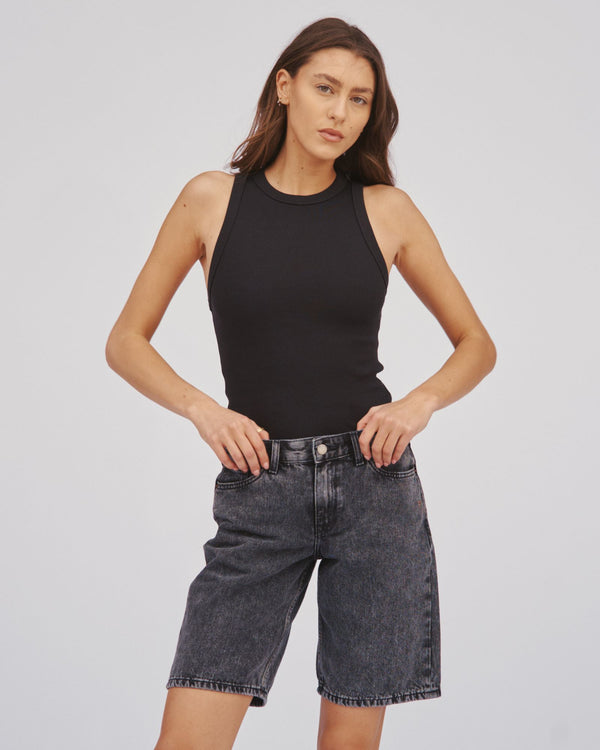 Clark Jeans Lea Shorts - Marble Black