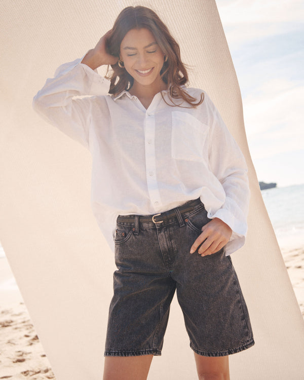 clark jeans Lea Shorts - Marble Black