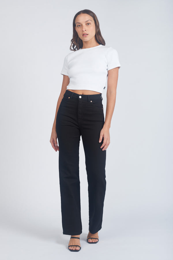 Clark Jeans Moxy Straight Jeans - Solid Black