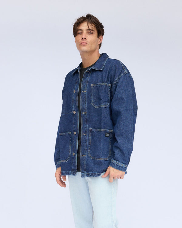 Clark Jeans Niko Worker Jacket - Pebble Dark Retro