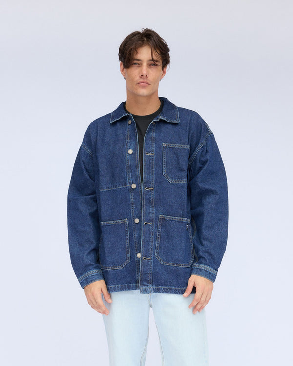 clark jeans Niko Worker Jacket - Pebble Dark Retro