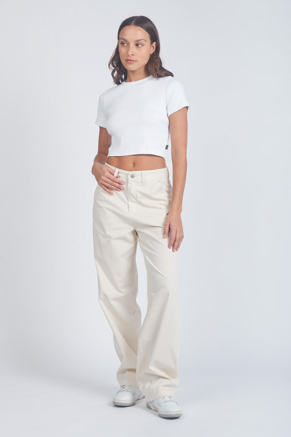 Clark Jeans Nina Rib Top - White