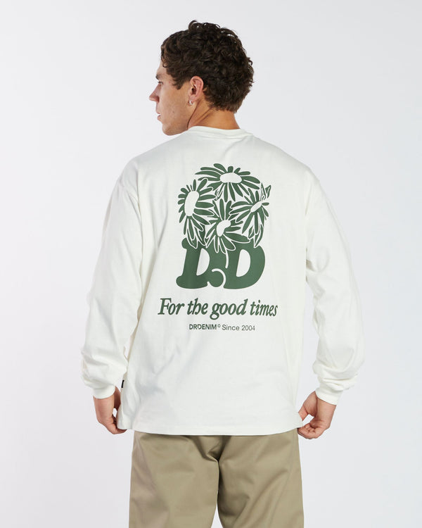 Clark Jeans Reno Long Sleeve - Off White Daisy