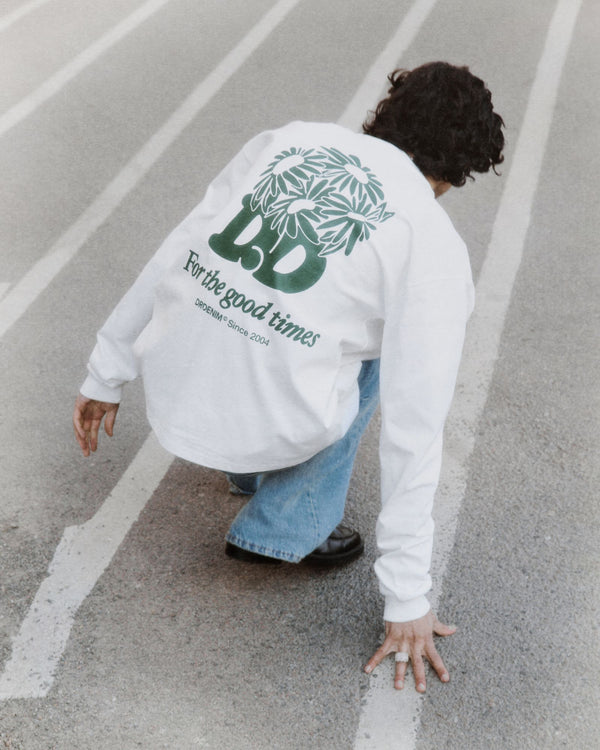 Clark Jeans Reno Long Sleeve - Off White Daisy