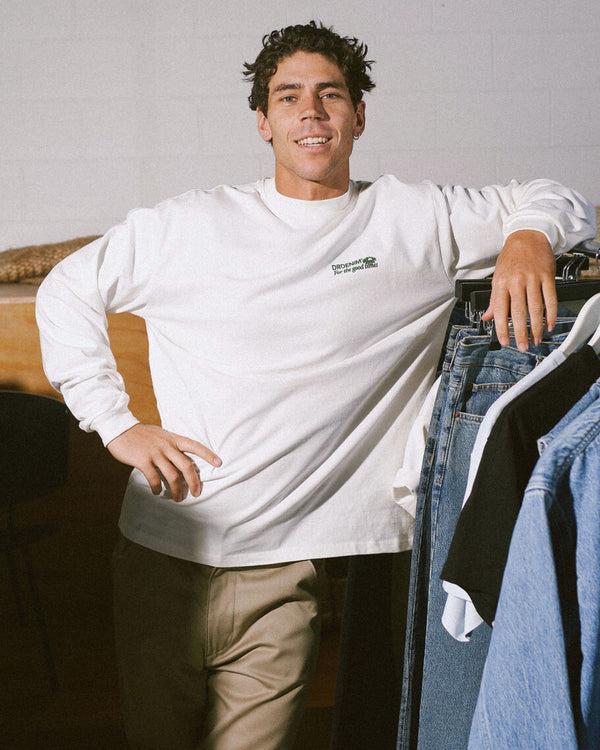 clark jeans Reno Long Sleeve - Off White Daisy