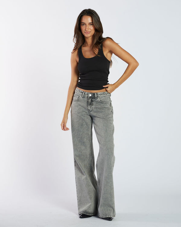 clark jeans Rhue Wide Jeans - Ash Grey