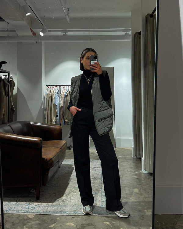 Clark Jeans Sam Quilted Vest - Thyme