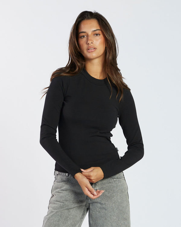 clark jeans Stella Long Sleeve Top - Black