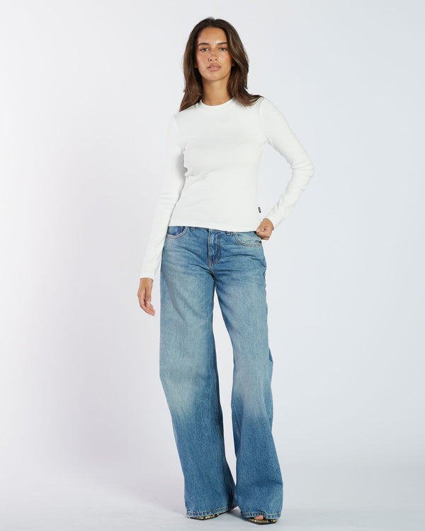 Clark Jeans Stella Long Sleeve Top - Off White