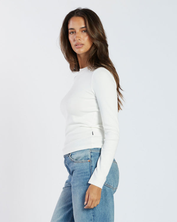 Clark Jeans Stella Long Sleeve Top - Off White