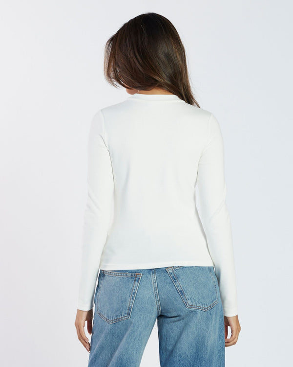 Clark Jeans Stella Long Sleeve Top - Off White
