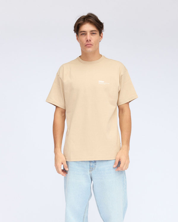 Clark Jeans Trooper Tee - Pale Taupe World Traveller