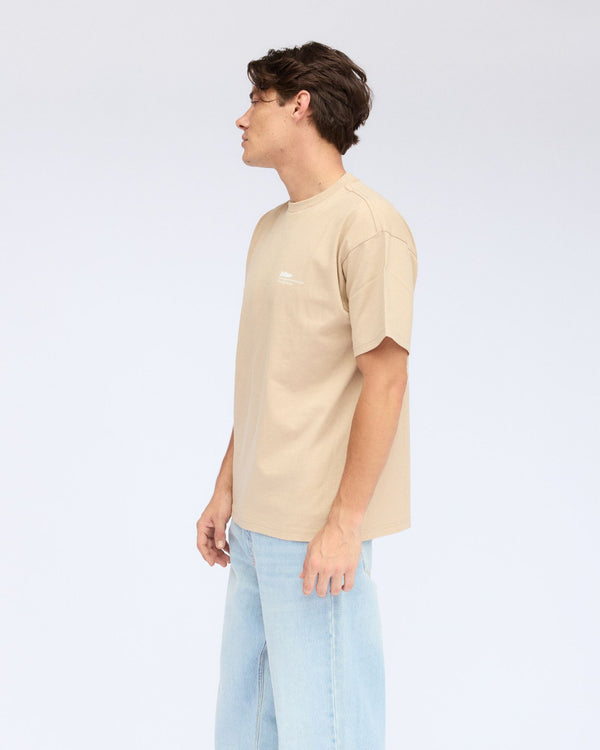 Clark Jeans Trooper Tee - Pale Taupe World Traveller