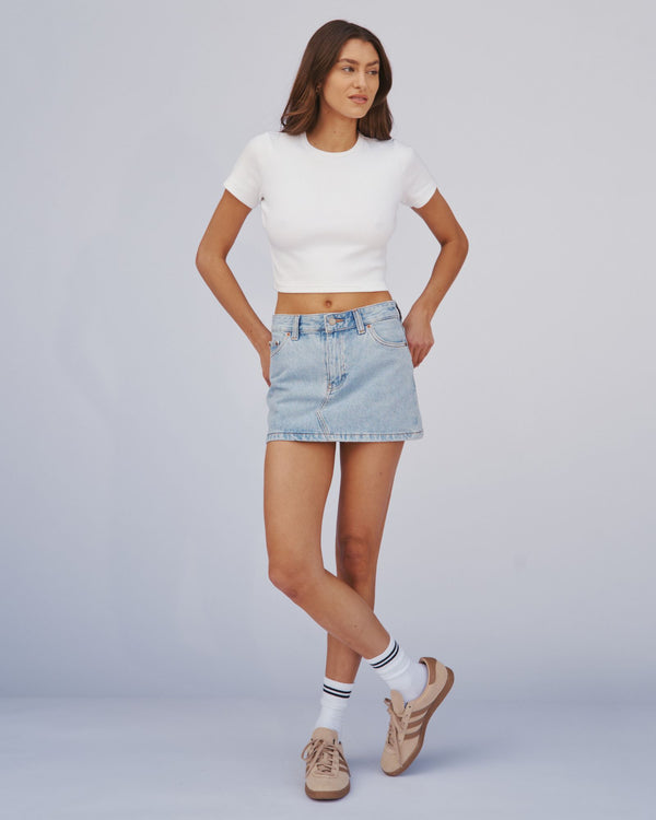 Clark Jeans Ziggy Mid Skirt - Stream Light Retro