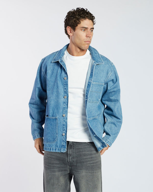 Clark Jeans Devon Worker Jacket - Stream Sky Retro Contrast