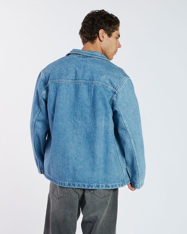 Clark Jeans Devon Worker Jacket - Stream Sky Retro Contrast