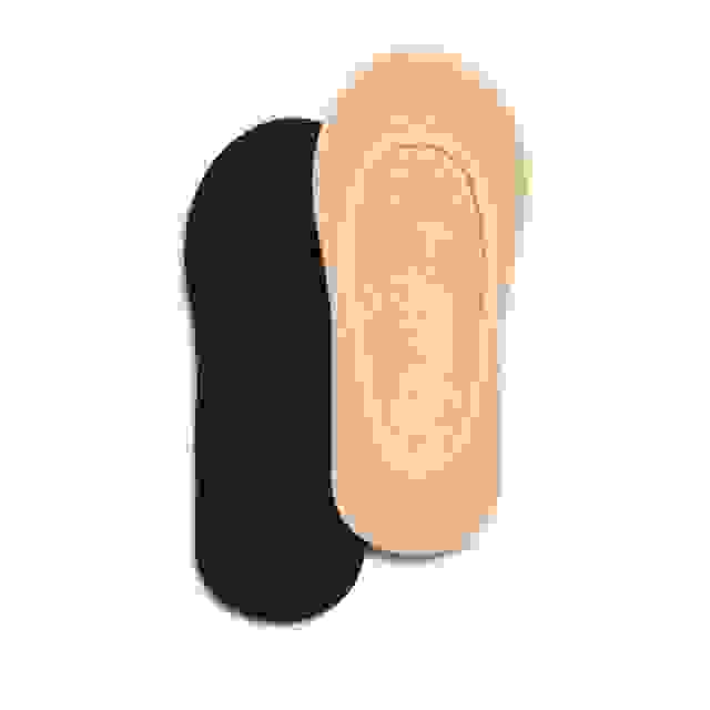 clarks 2 Pack Nylon No Show Black/Tan