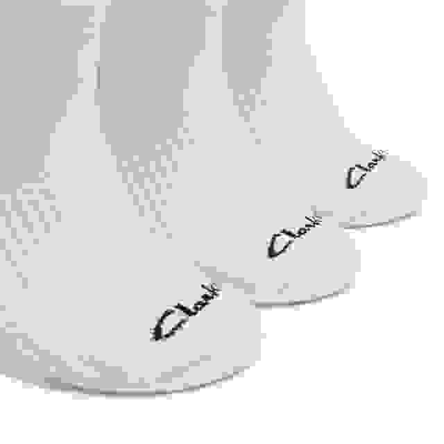 Clarks 3 Pack Athletic White