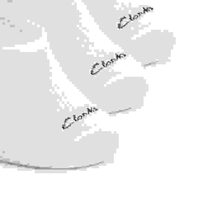 Clarks 3 Pack Liner Socks White