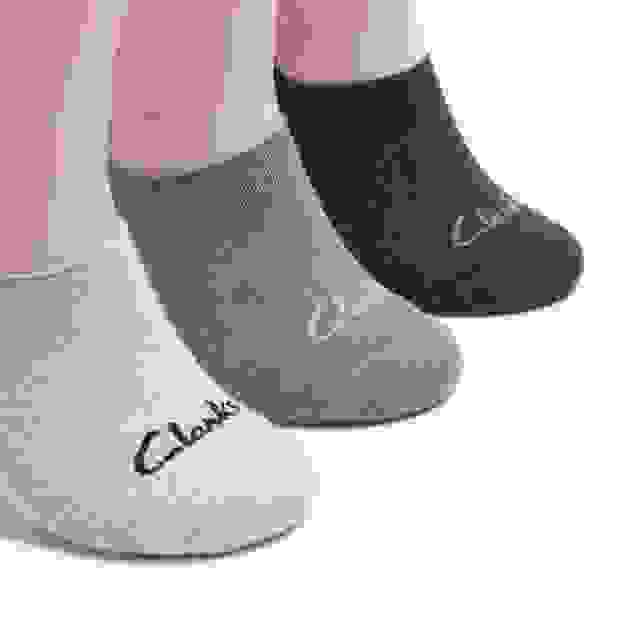 Clarks 3 Pack Liners Sock Multicolour