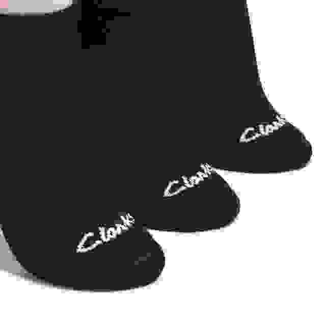 Clarks 3 Pack Solid Athletic Sock Black