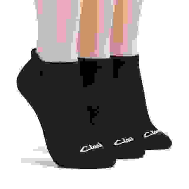 clarks 3 Pack Solid Athletic Sock Black