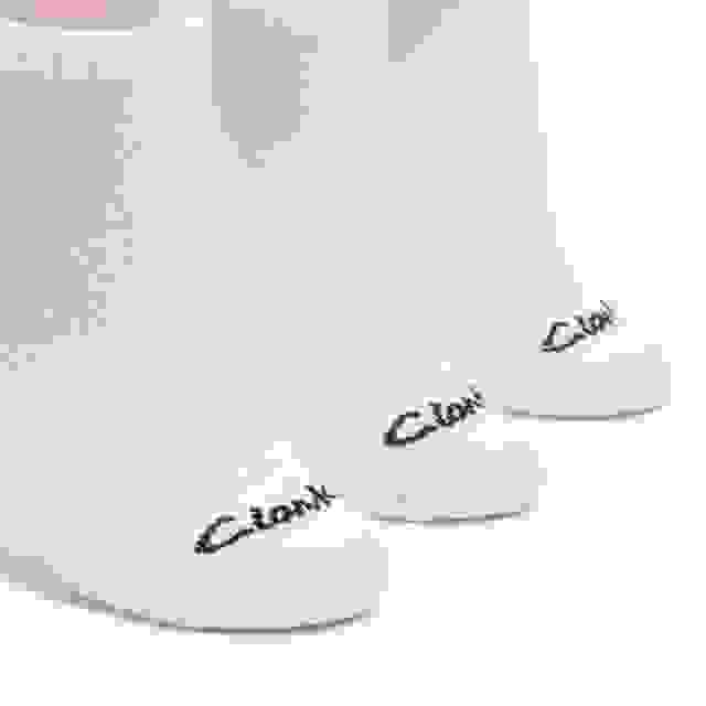 Clarks 3 Pack Solid Athletic Sock White