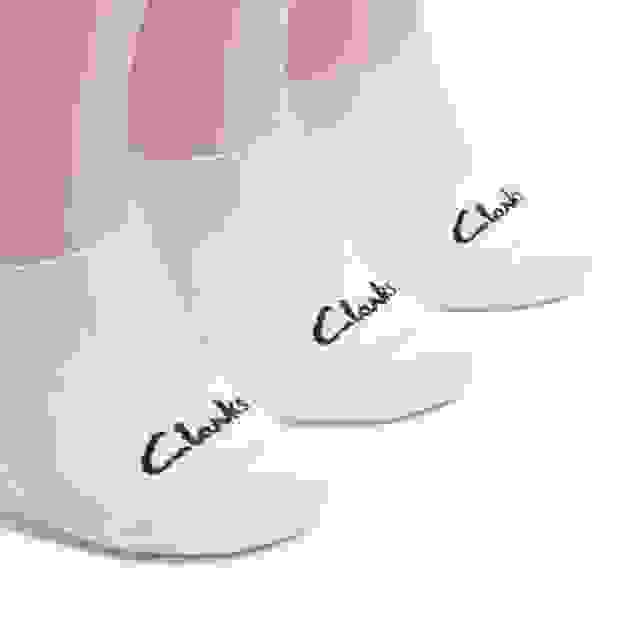 Clarks 3 Pack Solid Liner Sock White