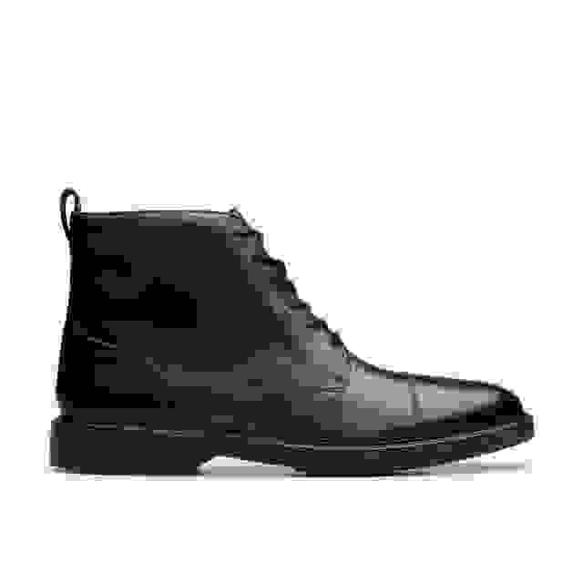 clarks Aldwin Cap Black Leather