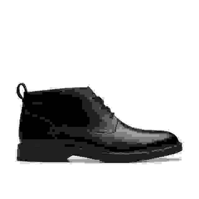 clarks Aldwin Chukka Black Leather