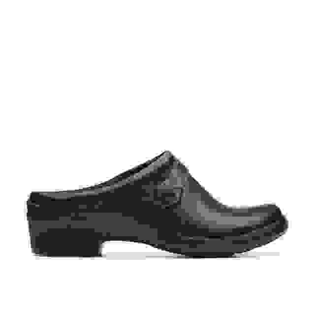 clarks Angie Mist Black Leather