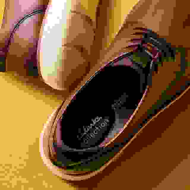Clarks Brantin Plain Dark Tan Leather