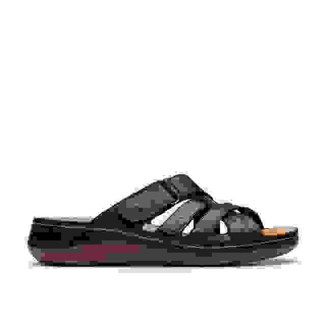 clarks Cecily Slide Black Leather