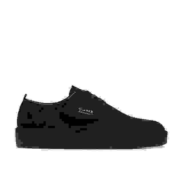clarks Coal London Black Suede