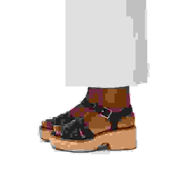 Clarks Coledale Strap Black Leather