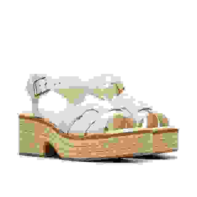 Clarks Coledale Strap Cream Leather