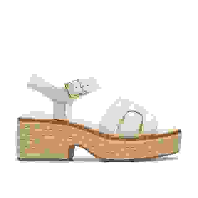 clarks Coledale Strap Cream Leather