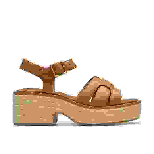 clarks Coledale Strap Tan Leather