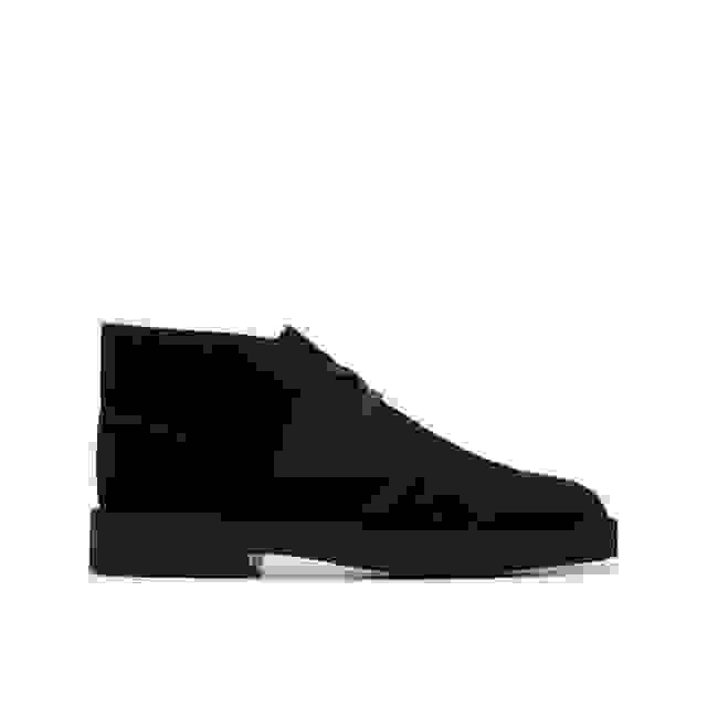 clarks Desert Boot Older Black Suede