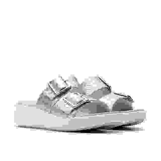 Clarks Drift Buckle Silver Metallic