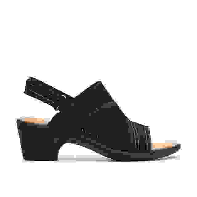 clarks Emily 2 Mist Black Nubuck