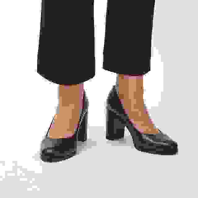 Clarks Freva 85 Court Black Leather