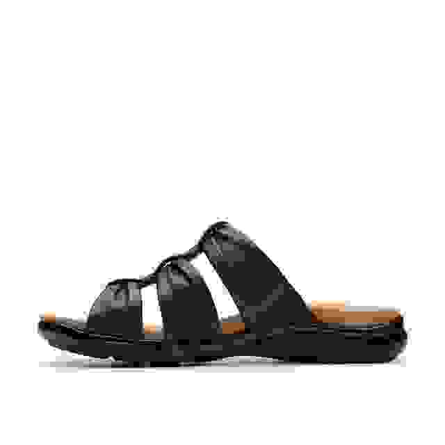 Clarks Kitly Slide Black Leather